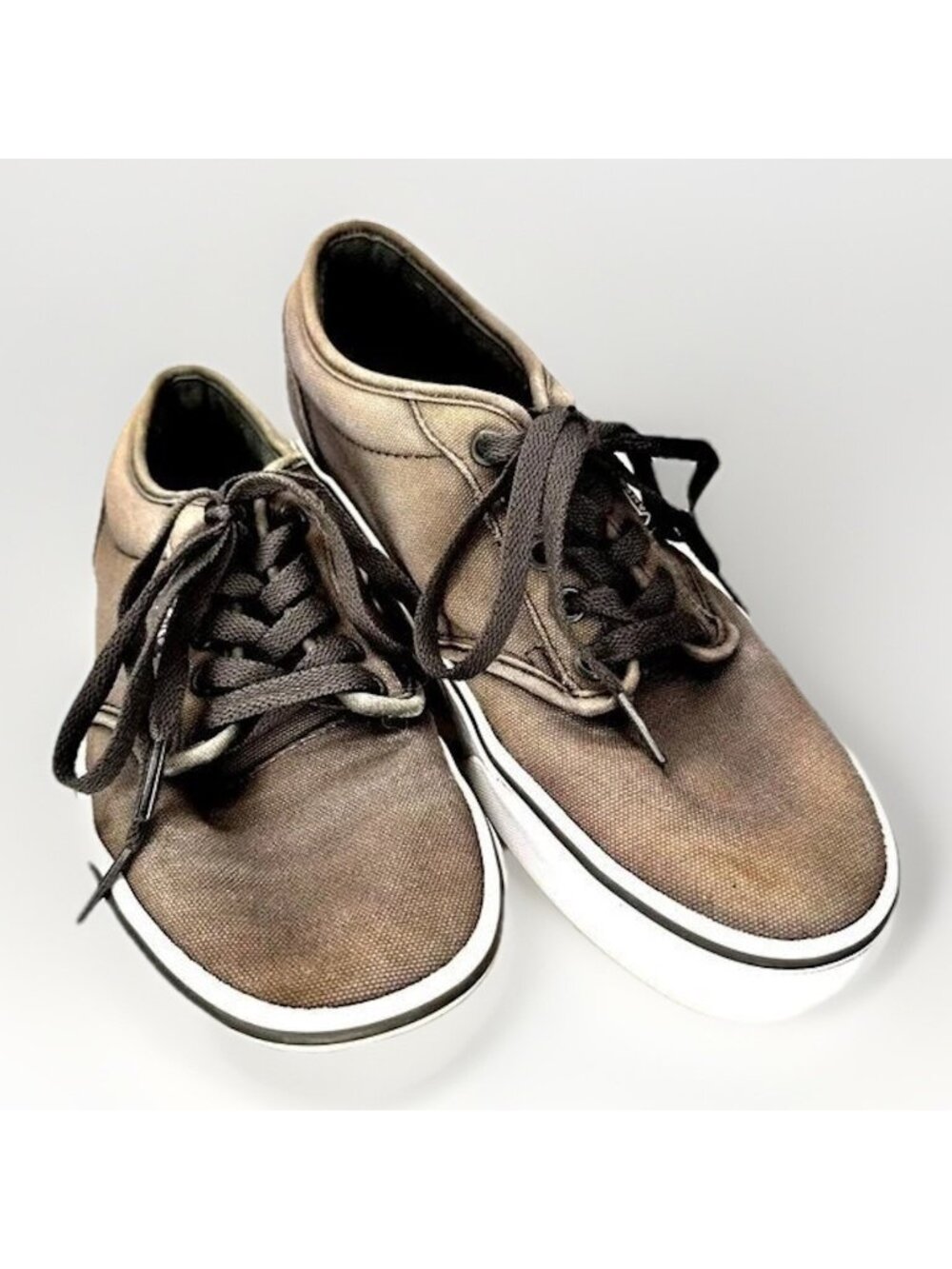 Vans Off the Wall Skateboarding Sneakers Mens 7 Gray Canvas Low Top Casual Faded